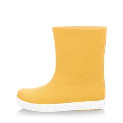 GoKids Gummistiefel Kinder Mädchen Jungen Wasserdichte Stiefel Outdoor Boots Regenstiefel, Gelb, 28 von GoKids