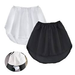 2 StüCk Damen Mini Unterrock Lower Skirt,Hemd VerläNgerung Rock,Blusenrock HemdverläNgerung,Sweep Hemd VerläNgerung Rock von GoPaw