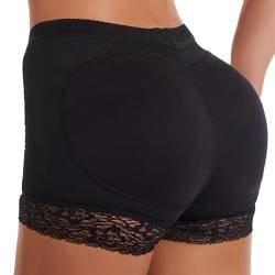 Damen Butt Lifter HöSchen HüFte,Unterhose Hip Enhancer Shapewear,HüFte Push Up Slip Po Heber,Damen Butt Lifter Po Push Up,Hip Enhancer Shapewear(Schwarz/Skin Tone) von GoPaw