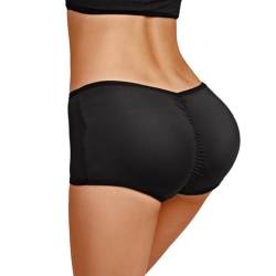 Damen Push Up Unterhose Höschen,Damen Butt Lifter Po Push Up,Damen Po Push Up Unterhose Butt,Damen Push Up Hip Enhancer (DE/NL/SE/PL, Alphanumerisch, S, Regular, Regular, Schwarz) von GoPaw