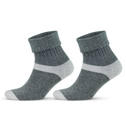 GoWith 2 Paar Alpaka Wollsocken Herren Damen Unisex Thermo Crew Socken für Wandern Arbeit Outdoor Mod:2056 von GoWith