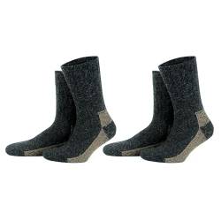 GoWith 2 Paar Alpaka Wollsocken Herren Damen Unisex Thermo Crew Socken für Wandern Arbeit Outdoor Mod:6005 von GoWith