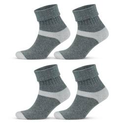 GoWith 4 Paar Alpaka Wollsocken Herren Damen Unisex Thermo Crew Socken für Wandern Arbeit Outdoor Mod:2056 von GoWith