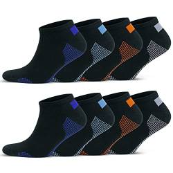 GoWith 8 Paar Herren Sneaker-Socken aus Baumwolle Fusslinge Sport Socken Running socken 39-42 Schwarz 3110 von GoWith