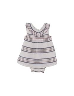 GOCCO Baby - Mädchen Vestido DE GASAS Con Rayas HORIZONTALES Kleid, Azul Medio, von Gocco