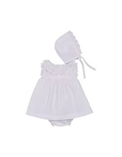 GOCCO Unisex-Baby CONJUNTO Vestido Con LAZOS Kleid, Blanco OPTICO, von Gocco