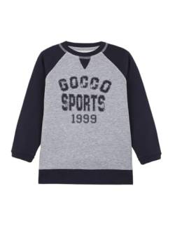 Gocco Jungs Sudadera Bicolor Sweatshirt, Marineblau, 12 Jahre von Gocco