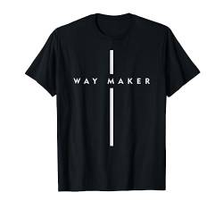 Waymaker Christliches T-Shirt für Damen, Kreuzform, Glaube, Geschenk T-Shirt von God is Good Christian Gifts and Apparel