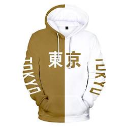 Japan Harajuku Kapuzenpullover Tokyo City Pullover Sweatshirt Hip Hop Hoodie Spleißpullover Pullover Streetwear Unisex von GodLovePet