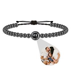 Benutzerdefinierte Armbänder mit Bildern im Inneren, personalisierte Kreis Bild Projektion Armbänder, Foto Armband kundengebundene Bilder, benutzerdefinierte Foto Geschenke für Frauen/Männer von Godchoices