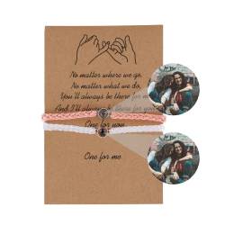 Personalisiertes Foto-Armband Personalisiertes Foto-Projektions-Armband Beste Freunde Freundschaftskreis Foto-Armbänder Passendes Paarbild-Armband Bff-Armband Entfernungsarmbänder für Frauen Männer von Godchoices