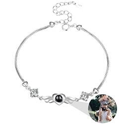 Personalisiertes Foto-Armband Personalisiertes Kreis-Fotoprojektions-Armband mit Bild im Inneren Ich liebe dich Halskette 100 Sprachen Bild-Armband für Frauen Mädchen von Godchoices