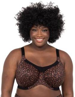 Goddess Damen Kayla Underwire Full Coverage Side Support Bra BH mit voller Abdeckung, Leopardenmuster/dunkel, 105N von Goddess