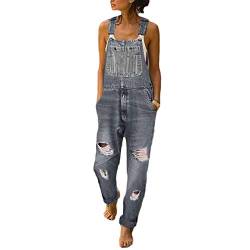 Godoboo Damen Latzhosen Denim Jumpsuit Slim Jeanslatzhose Overall Jumpsuit Playsuit Jeans Hosenanzug Damen Jeanslatzhose von Godoboo