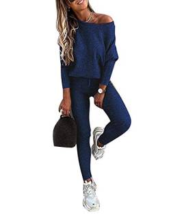 Godoboo Damen Sportanzug Jogginganzug 2 Stück Damen Trainingsanzug Mode Damen Sport Hoodie Casual Hausanzug Zweiteiler Hosenanzug Trainingsanzüge für Damen Set Lange Ärmel Top + Lange Hose von Godoboo