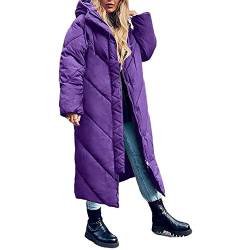 Godoboo Damen Winter Daunenjacke Lang Daunenmantel Steppmantel Warmer Daunenjacke mit Kapuze Casual Wintermantel Winter Jacken Outdoor Mantel von Godoboo