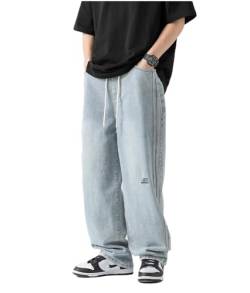 Godoboo Herren Jeans Denim Hosen Y2K Baggy Hip Hop Jeans Vintage Hosen Teenager Skateboard Hosen Streetwear Loose Harajuku Denim Pants von Godoboo