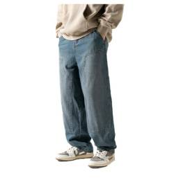 Godoboo Herren Jeans Denim Hosen Y2K Baggy Hip Hop Jeans Vintage Hosen Teenager Skateboard Hosen Streetwear Loose Harajuku Denim Pants von Godoboo