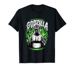 Godzilla Grüne Flammen Bearbeiten T-Shirt von Godzilla