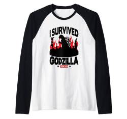 Godzilla Ich Habe Godzilla Überlebt Raglan von Godzilla