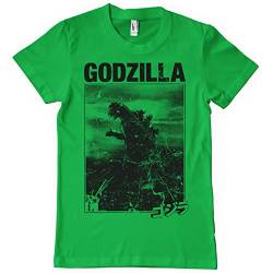 Godzilla Offizielles Lizenzprodukt Vintage Herren T-Shirt (Grün), X-Large von Godzilla