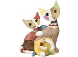 Dekofigur GOEBEL "Rosina Wachtmeister - Katzen Noemi e Taddeo" Dekofiguren Gr. B/H/T: 7,5 cm x 16,5 cm x 12,5 cm, bunt Weihnachtsengel Weihnachtsfiguren von Goebel