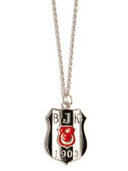 Gök-Türk Halskette für Herren Unisex mit Anhänger Besiktas BJK schwarz-weiss von Gök-Türk