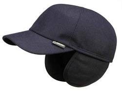 Göttmann Monaco Gore-Tex Baseballcap mit Ohrenklappen aus Wolle - Marine (55) - 56 cm von Göttmann