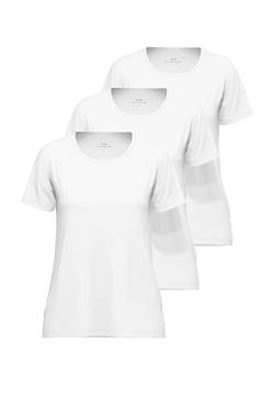 Götzburg 3er Pack Kurzarm Damen Rundhals Ausschnitt Basic T-Shirt aus Baumwolle 36 von Götzburg