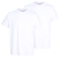 Götzburg Herren T-Shirt, Kurzarm, Baumwolle, Single Jersey weiß Uni, 2er Pack 4XL von Götzburg