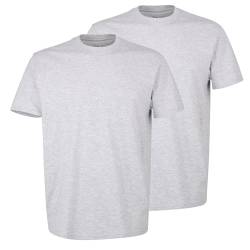 Götzburg Herren T-Shirts Rundhals 741274 2er Pack, Farbe:Grau, Größe:2XL, Artikel:-2er Pack R-Neck grau-mittel-Melange von Götzburg