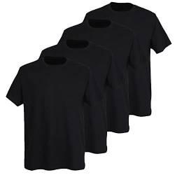 Götzburg Herren T-Shirts Rundhals Kurzarm | 4 Stück | schwarz, Gr.6XL von Götzburg