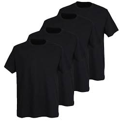 Götzburg Herren T-Shirts Rundhals Kurzarm | 4 Stück | schwarz, Gr.XL von Götzburg