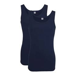 Götzburg Herren Tank-Top, Baumwolle, Feinripp, blau, Uni, 2er Pack 7 von Götzburg