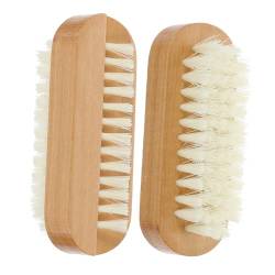 Gogogmee 2St Natürliche Sisal-Schrubbbürste aus Holz Nagelreinigung handbürste Nagelbürste Nagelkunstpinsel Nagelreiniger Zehenbürste täglicher Gebrauch Bürste waschen Stirnband Mann pp von Gogogmee