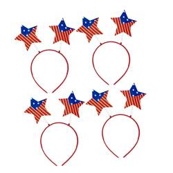 Gogogmee 4 Stück Haarband Hüte Für Kinder Geburtstagsparty-stirnband Haargummis Für Kinder Stirnbänder Usa Flagge Star-kopf-bopper Star-kostüm-accessoires Partybrille Berühmtheit Requisiten von Gogogmee