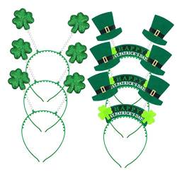 Gogogmee 6st Irisches Stirnband Kegelhut St Patricks Day Haare Stirnband Für Frauen Festival-haarband Irische Kopfbedeckung St. Patricks Feder-stirnband Plastik Foto Geschenk Fräulein von Gogogmee