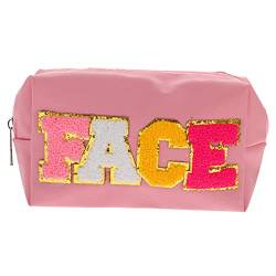 bestickte Brieftasche Damen Schminktasche Reise-Kosmetiktasche Reisetaschen-Toilettenartikel dekorative Kosmetiktasche praktische Make-up-Taschen Mehrzweck Tragetasche Patch Reisen von Gogogmee