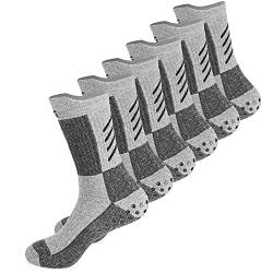 Gogogoal Dicke Rutschfeste Wandersocke Herren Damen Woll Thermo Frottee Hausschuhsocke Sportsocken Gehen Wandern Skifahren Drausse Radfahren Weiß M 3P von Gogogoal