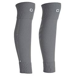 Gogogoal Kompression Fußball Waden Socken Herren Damen Stutzen Tube ohne socken Wadenärmel Socken Sportlich Laufen Wandern Radfahren Grau M 1P von Gogogoal