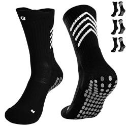 Gogogoal Rutschfeste Fußballsocken Herren Damen Fußballsocken Antirutsch Sportsocken Rugby Basketball Schwarz L 3P von Gogogoal