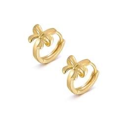 Goiern Bow Ohrringe Gold Silber Schleifen 18K Ohrringe Bow Ribbon Stud Earrings Hypoallergene Mode Goldene Schleifen Ohrstecker Festival Geschenk für Frauen und Mädchen. von Goiern