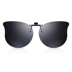 Goiteia hochklappbare polarisierte Retro Clip auf Sonnenbrille über Verschreibung Brille Männer Frauen, UV400 & CE von Goiteia
