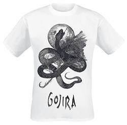Gojira Serpent Moon Männer T-Shirt weiß M 100% Baumwolle Band-Merch, Bands, Musik von Gojira
