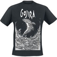 Gojira T-Shirt - Woodblock Whales - S bis XXL - für Männer - Größe M - schwarz  - Lizenziertes Merchandise! von Gojira
