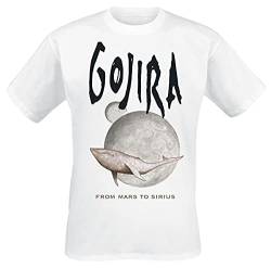 Gojira Whale from Mars Männer T-Shirt weiß L 100% Baumwolle Band-Merch, Bands von Gojira