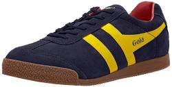 Gola Herren Harrier Suede Sneaker, Blau (Navy/Sun/Red) von Gola