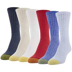 Gold Toe Damen Casual Ribbed Crew Socks, 6-pairs Lssige Socken, Chambray, M EU von Gold Toe