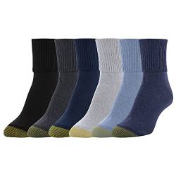 Gold Toe Damen Classic Turn Cuff Socken Multipairs Casual, Grau-Blau-Mix, One size von Gold Toe