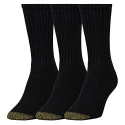 Gold Toe Damen Ultratec Crew Socks, 3-pairs Lässige Socken, Schwarz, M EU von Gold Toe